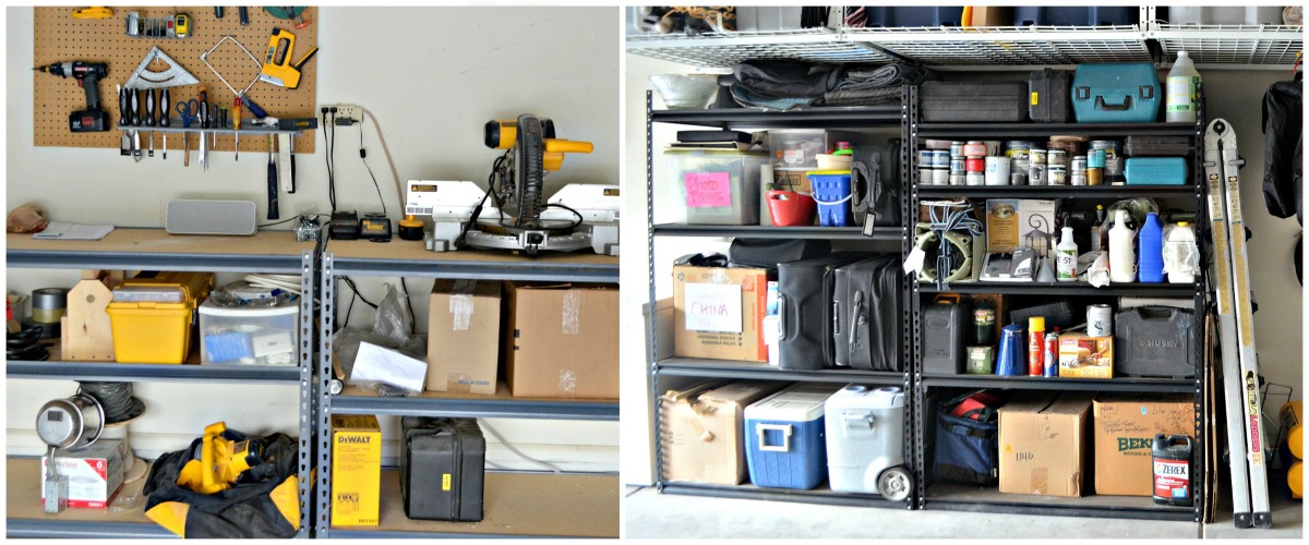 organized garage shelves