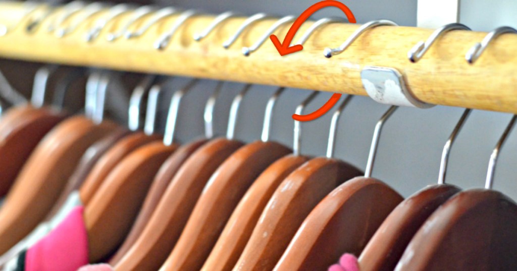 hangers on rod turned backwards