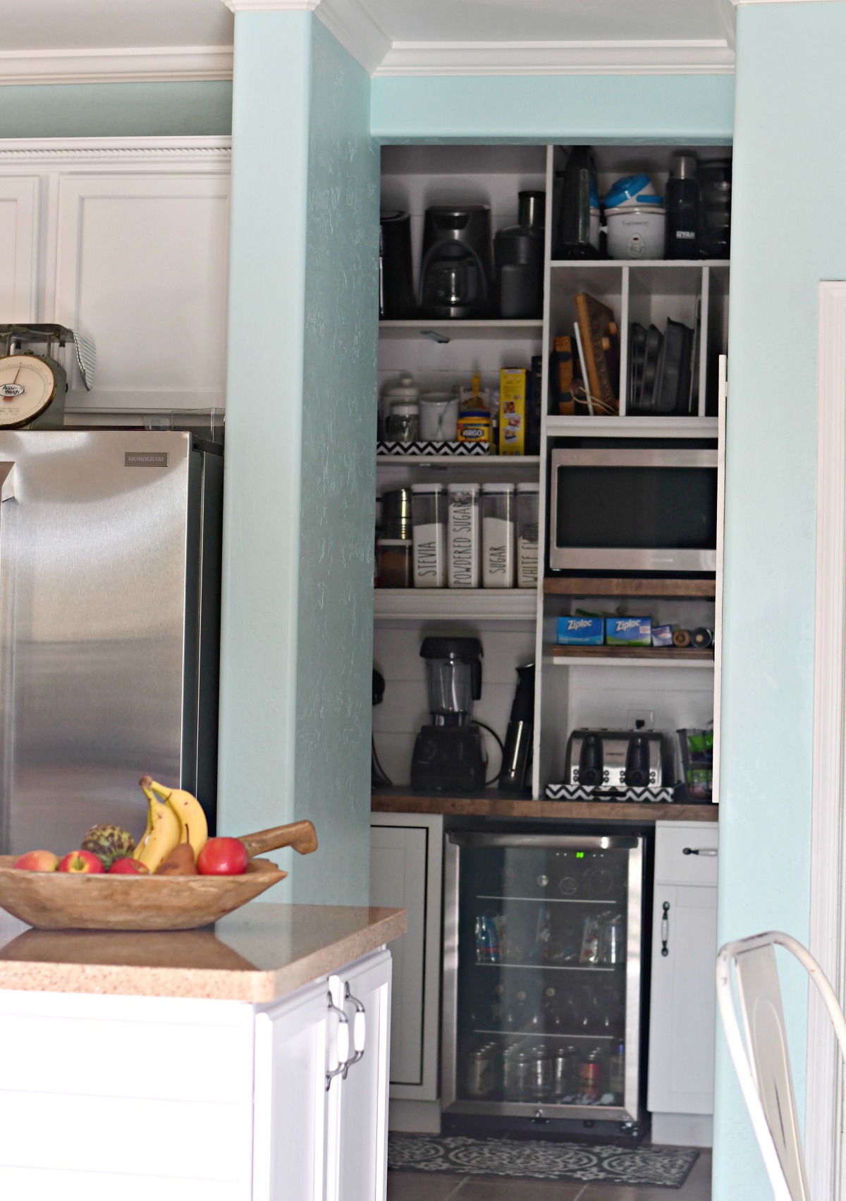 open view of the pantry from the kitchen