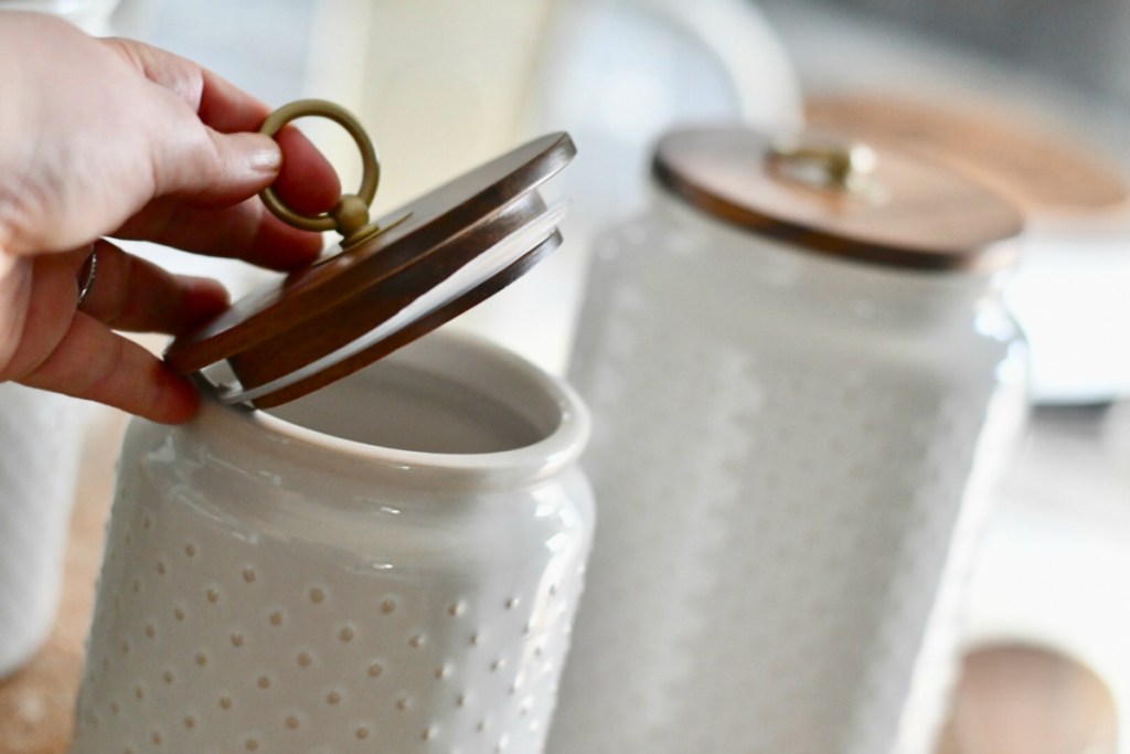 Ceramic Hobnail canister