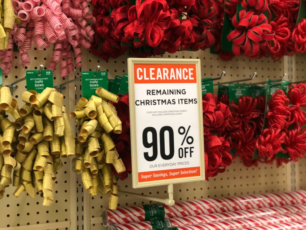 Christmas Clearance at Hobby Lobby