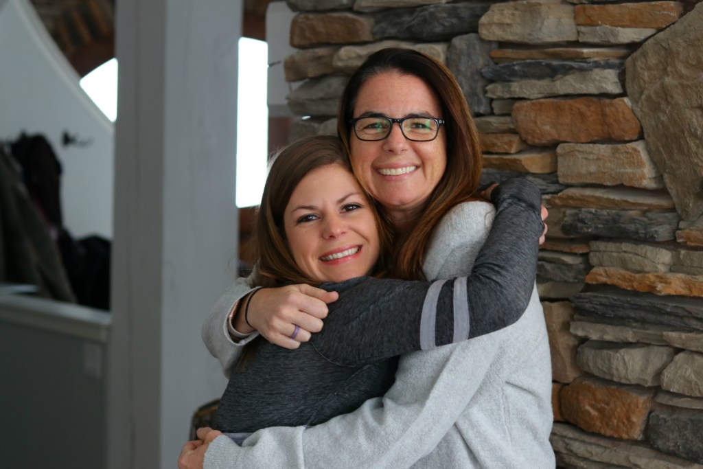 Bryn and Erica hugging