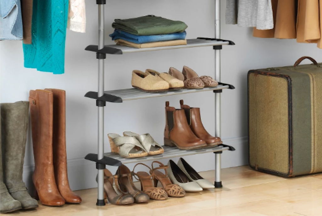 metal closet hanging shoe rack target