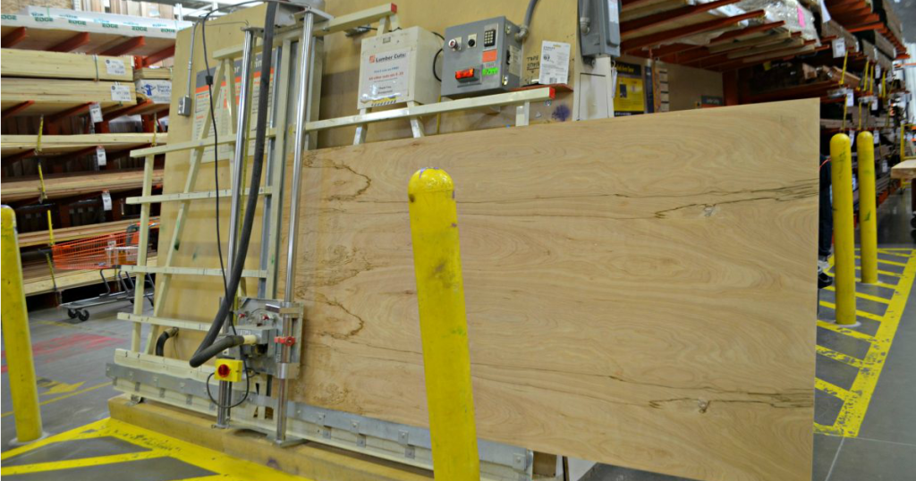 get wood planks cut at home depot to plank walls 