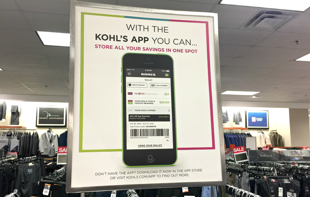 kohls app in-store signage