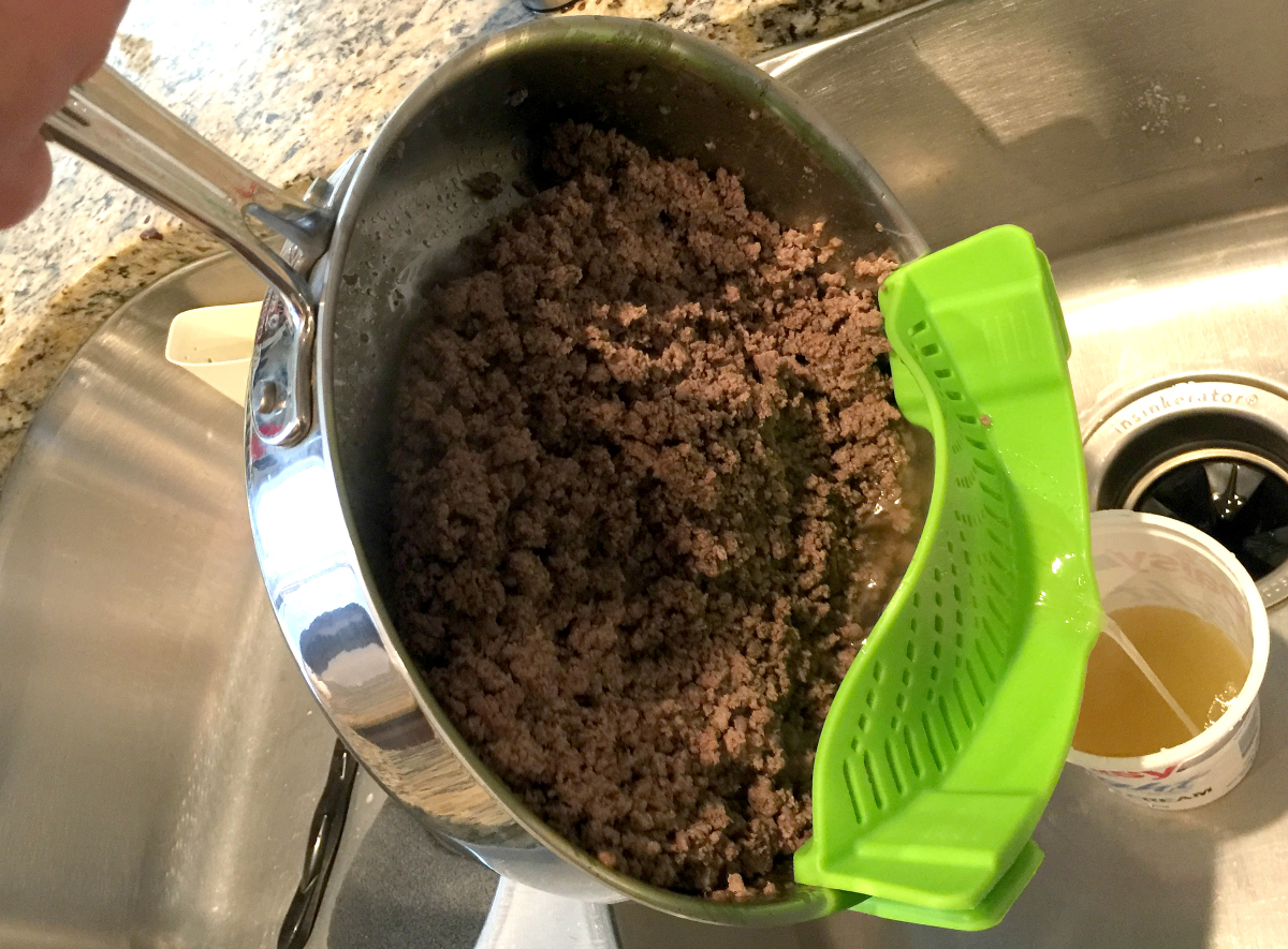 meat and pasta strainer and colander