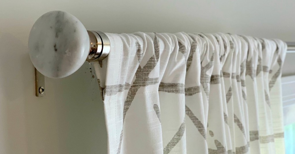 Marble curtain rod from Target 