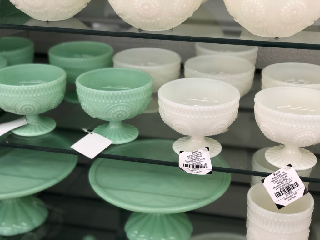 Milk Glass bowls at Hobby Lobby