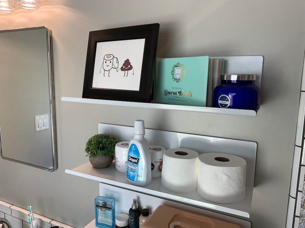 White Metal Floating Wall Shelves from Target 