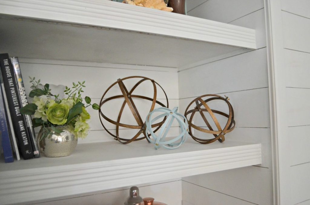 decorative open shelving 