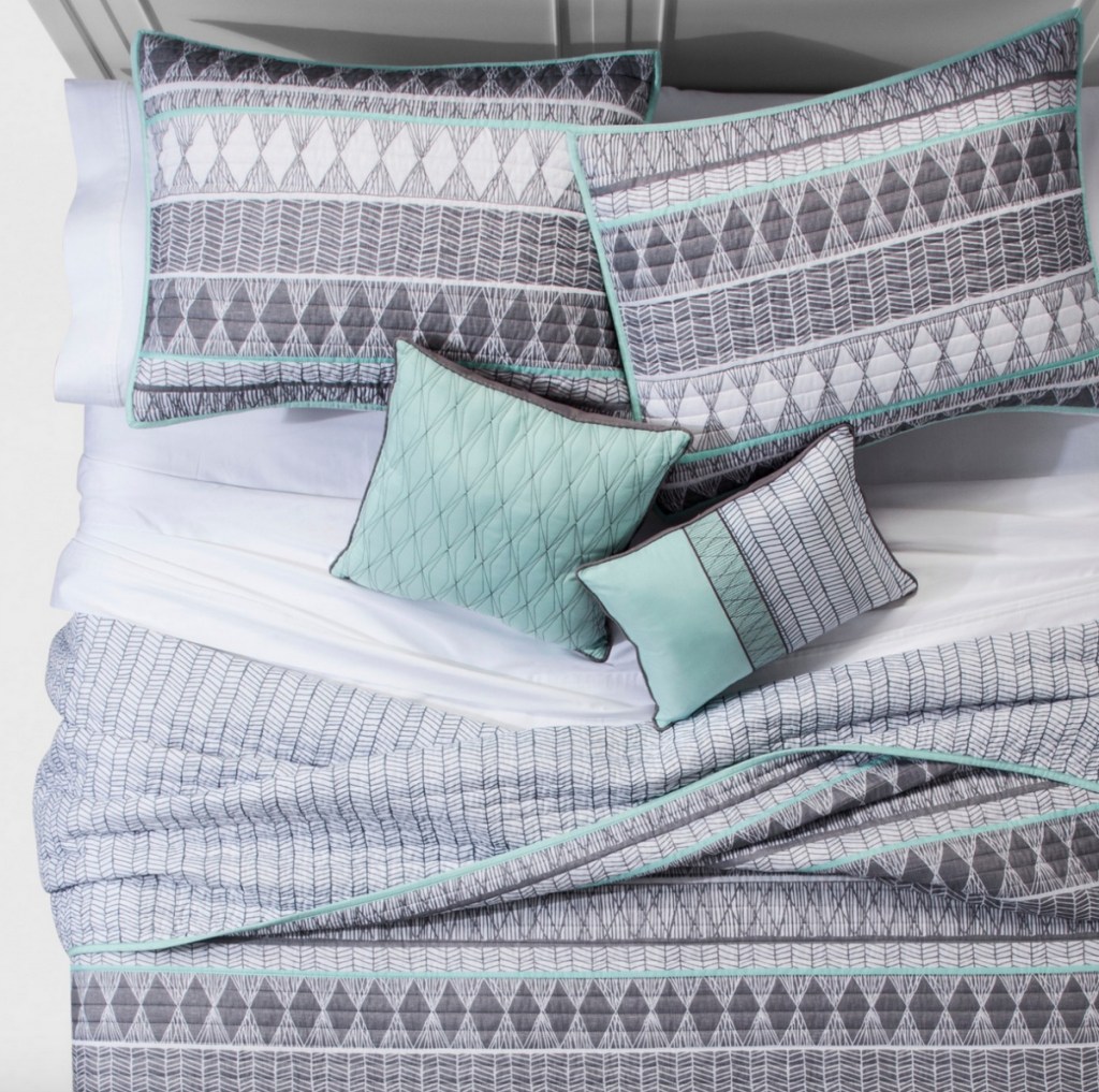 5pc Dayton Geometric Quilt Set