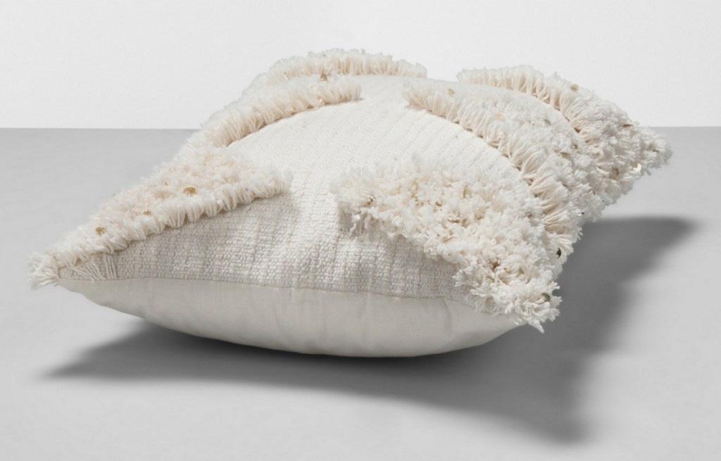 Opalhouse Cream Fringe Lumbar Pillow