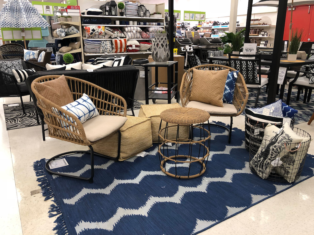 Opalhouse Southport 3pc Wicker Motion Patio Chat Set 