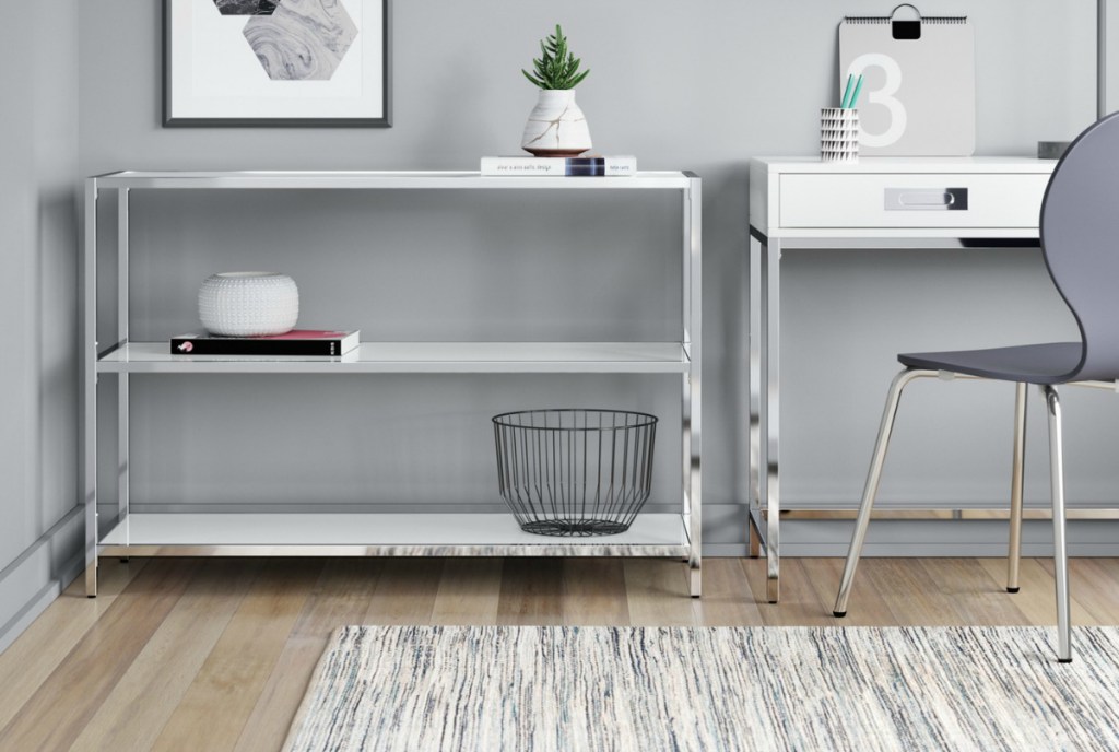 Project 62 Ronchamp 30_ High Gloss And Chrome Horizontal Bookcase