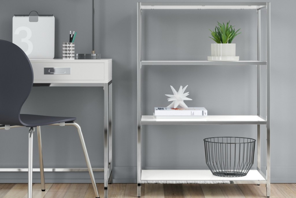 Project 62 Ronchamp 44_ High Gloss And Chrome Low Bookcase