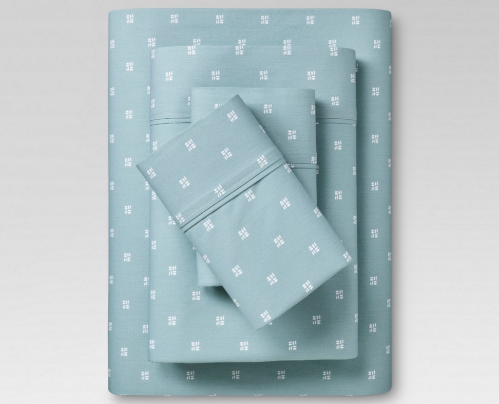 Threshold Organic Cotton Printed Sheet Set 300-Thread Count