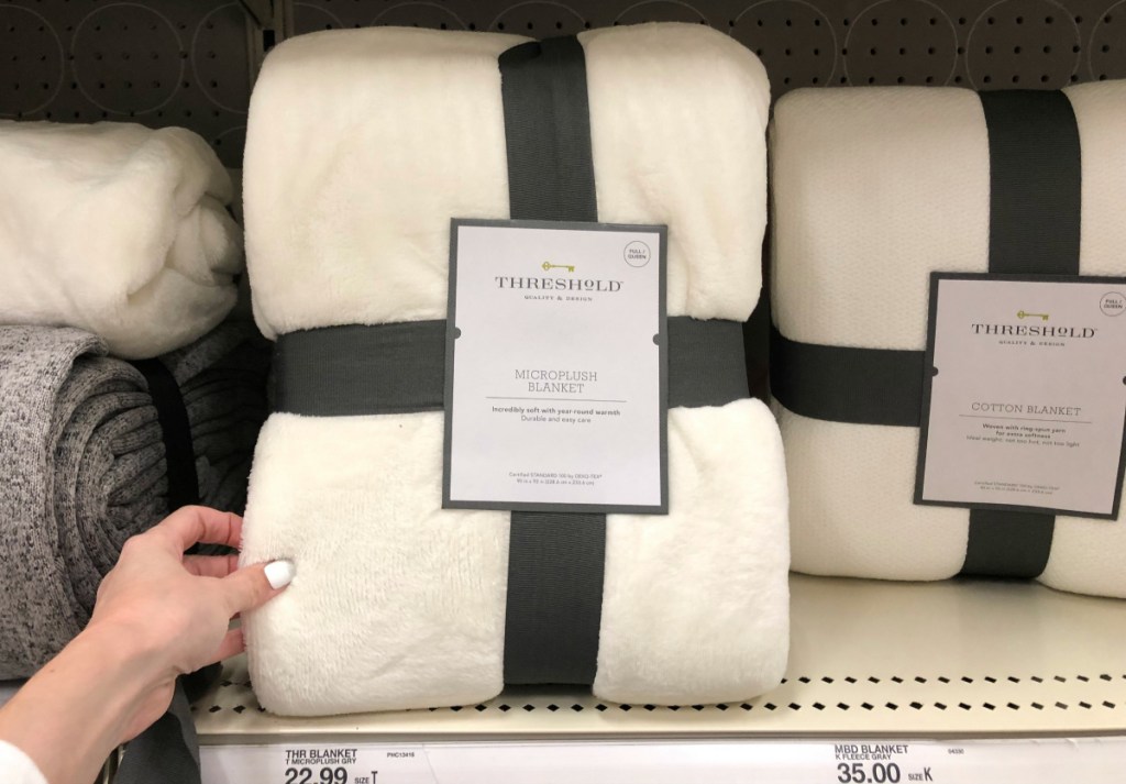 Threshold microplush blanket