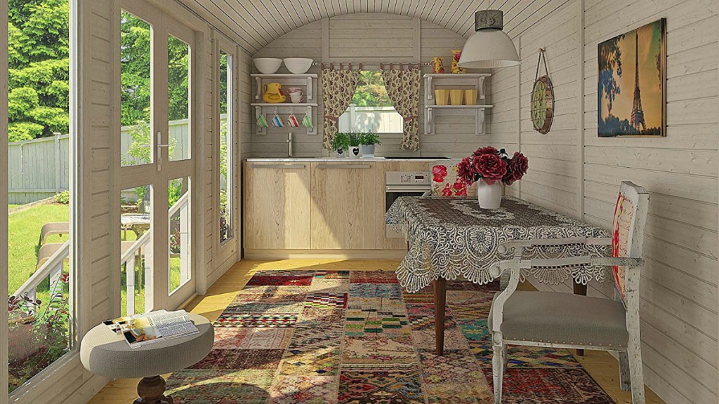 Allwood Mayflower 117 sq. ft Garden House Cabin Kit 