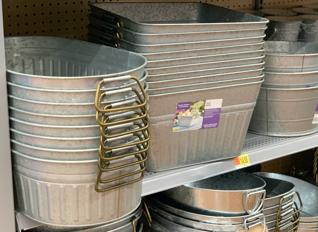 Better Homes & Gardens Rectangular Galvanized Steel Tub