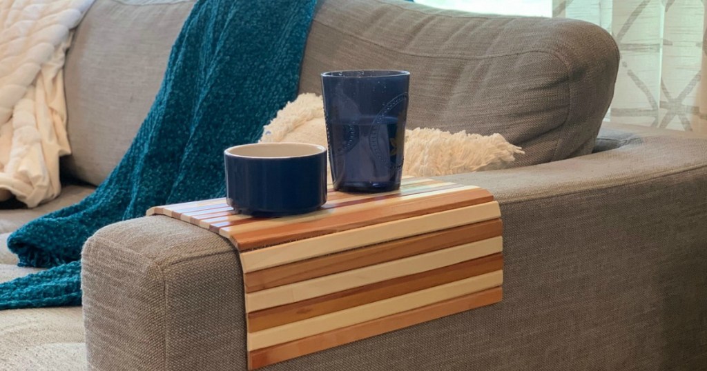 couch arm tray on my couch 