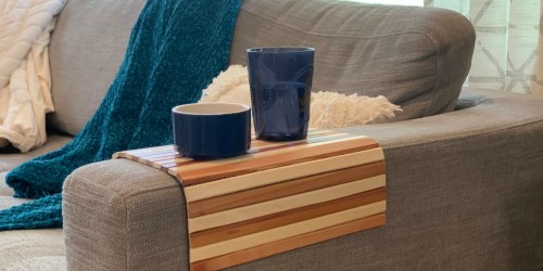 Short on Space? This Couch Arm Tray is the Perfect Solution for No Side Tables