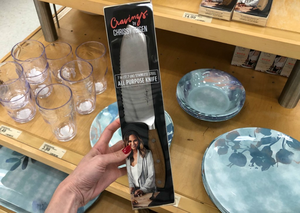 Cravings by Chrissy Teigen 7" "My Go To" Serrated Santoku Knife