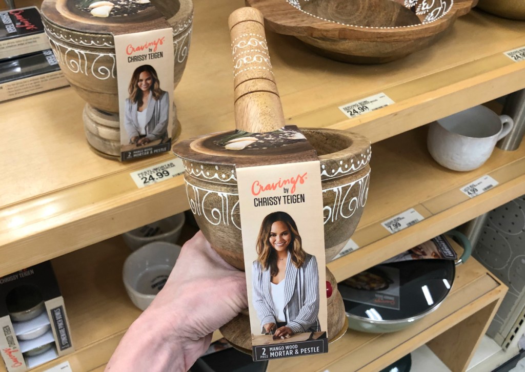 Cravings by Chrissy Teigen Mango Wood Mortar & Pestle Set