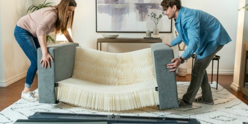 This Foldable Sofa is Small Enough to Come in the Mail & Assembles in UNDER 5 Minutes