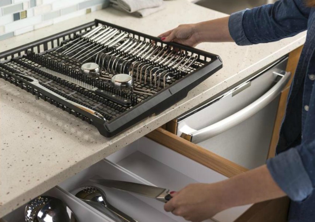 GE 45-Decibel Hard Food Disposer Built-in Dishwasher