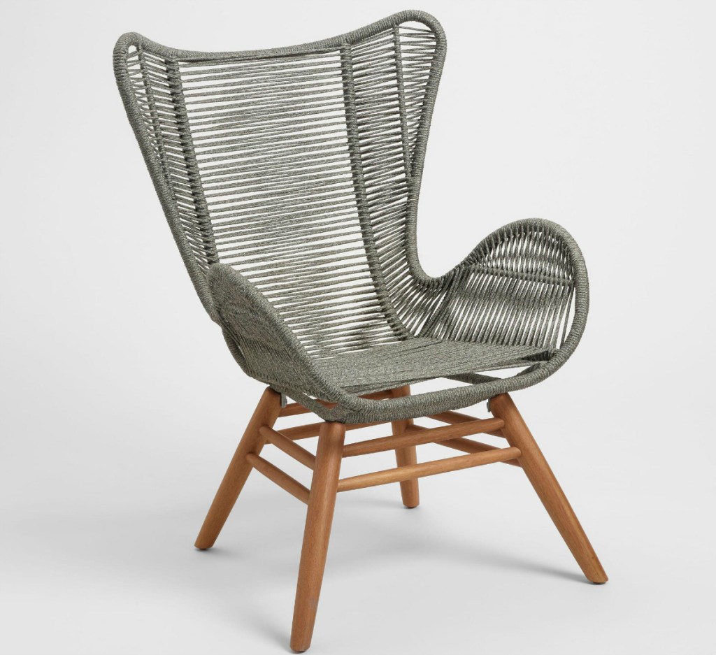 Gray Nautical Rope Rapallo Outdoor Butterfly Chair