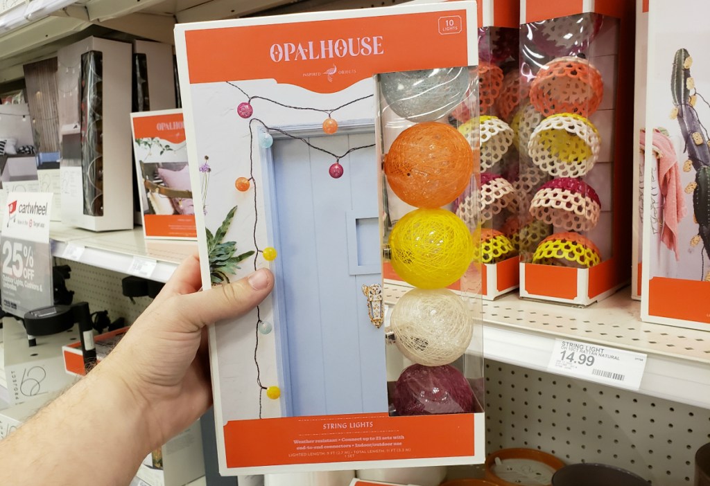 Opalhouse 10ct Outdoor Colored String Orb String Lights