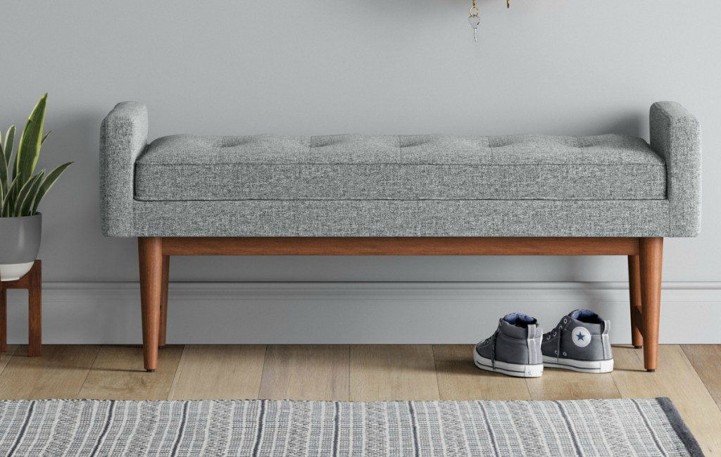 Project 62 Verken Mid Century Modern Settee Bench - Blue