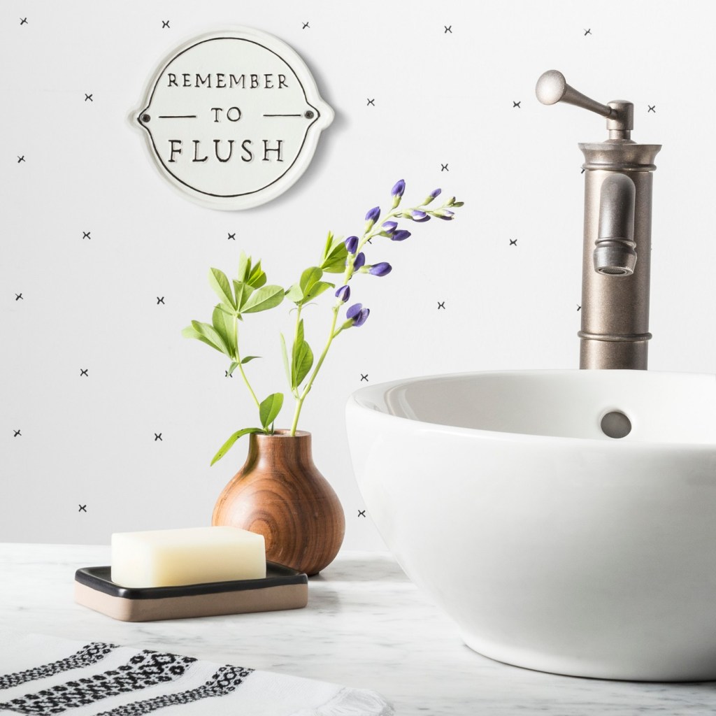 Remember to Flush wall sign