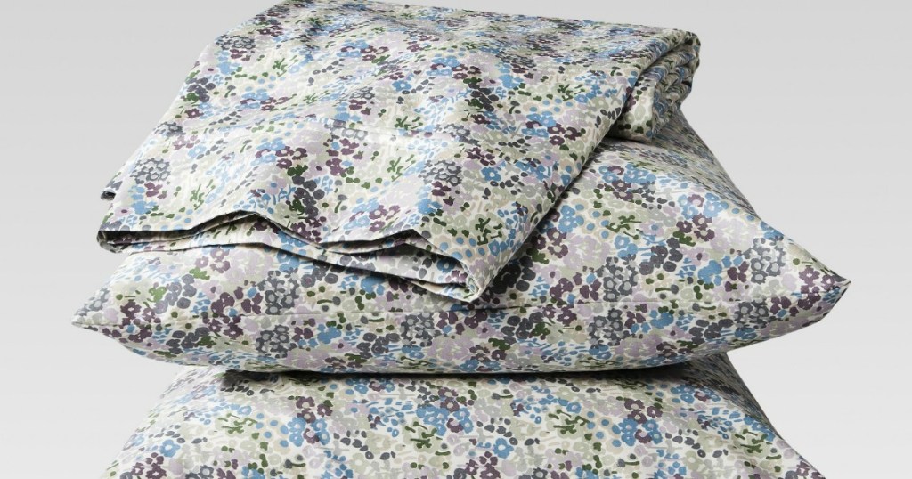 Threshold Sheet Set with purple flowers 