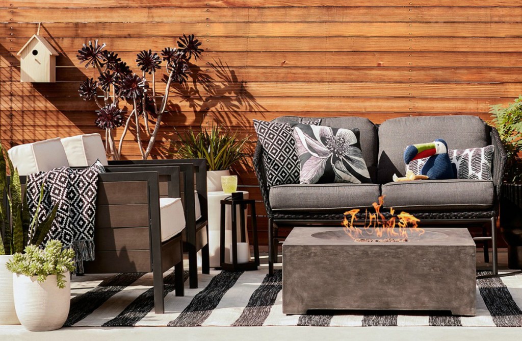 Threshold Worn Stripe Outdoor Rug