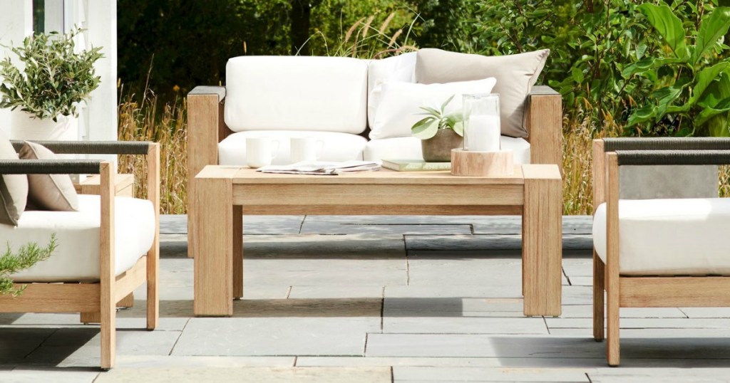 Wood Conversation Patio Set 