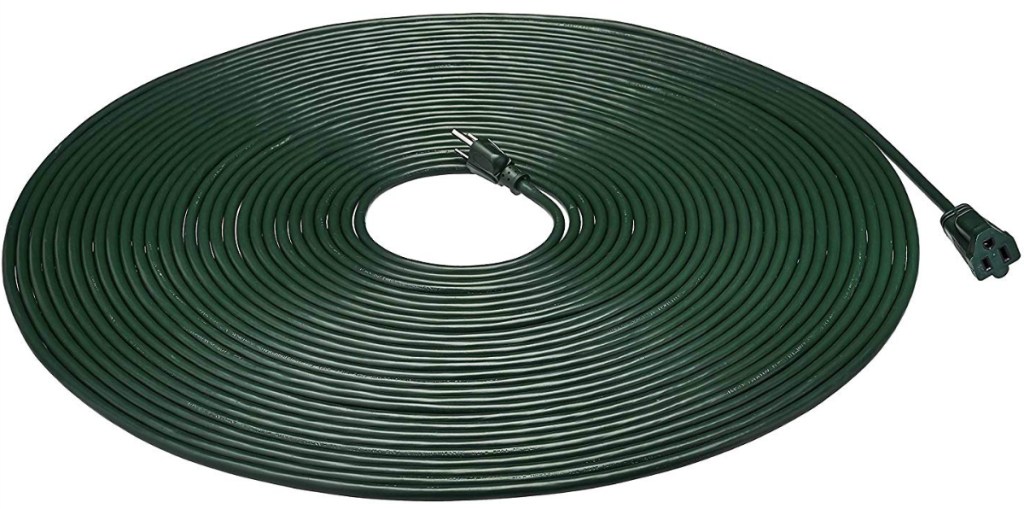 AmazonBasics Vinyl 10-Foot Outdoor Extension Cord - Green