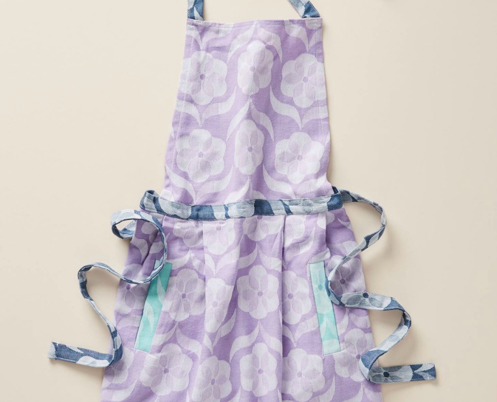 women's purple apron