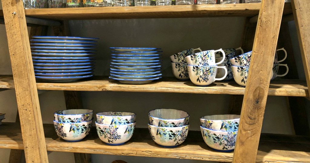 bowls and plates on shelf