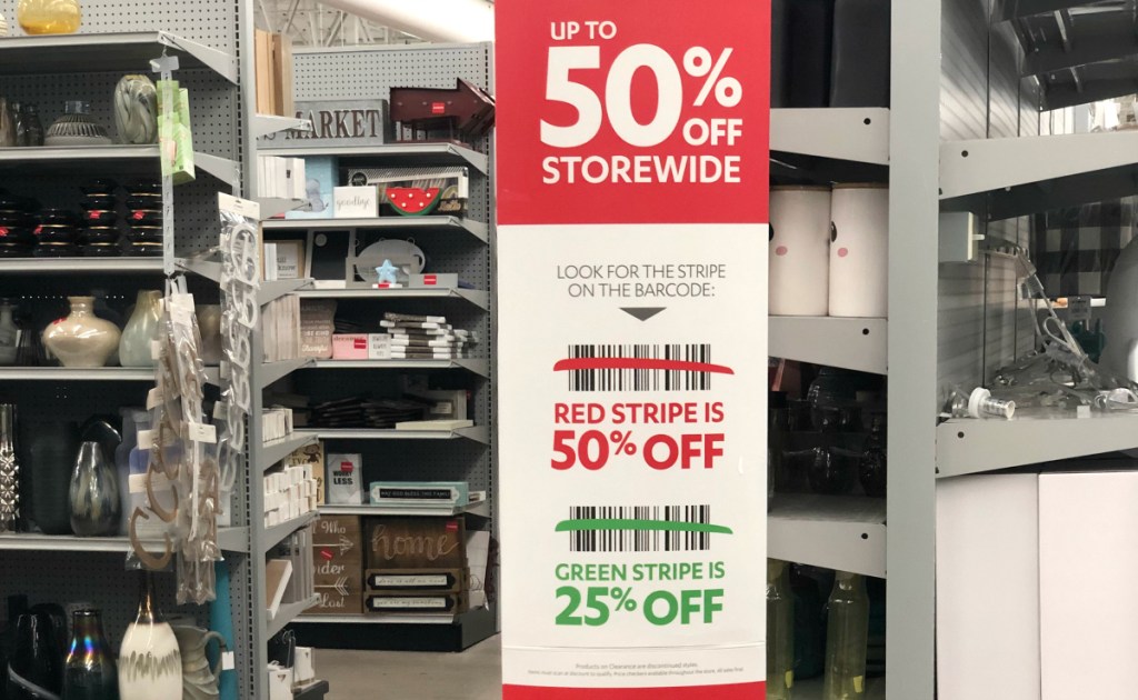 At Home clearance signs