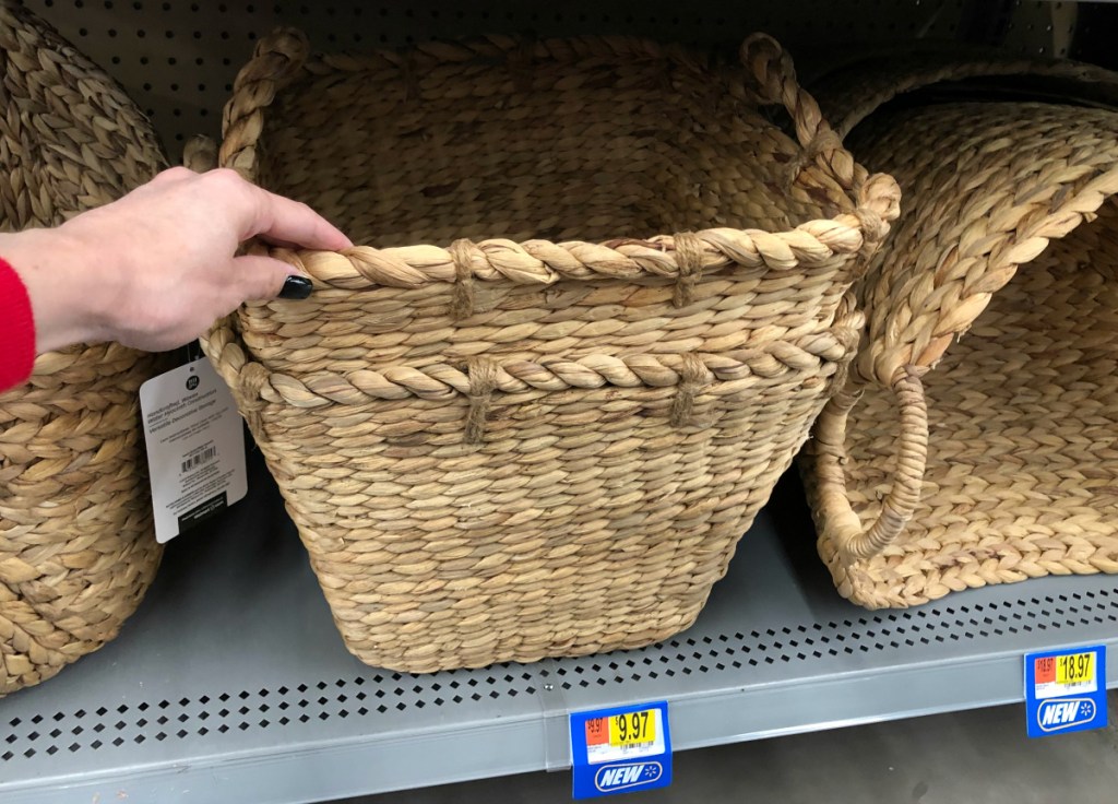 Better Homes & Gardens Square Tapered Water Hyacinth Basket