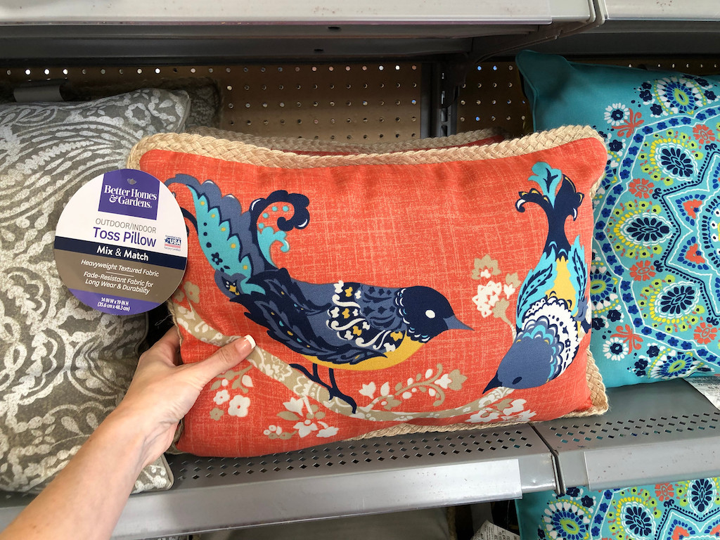 outdoor/indoor throw pillows at Walmart 