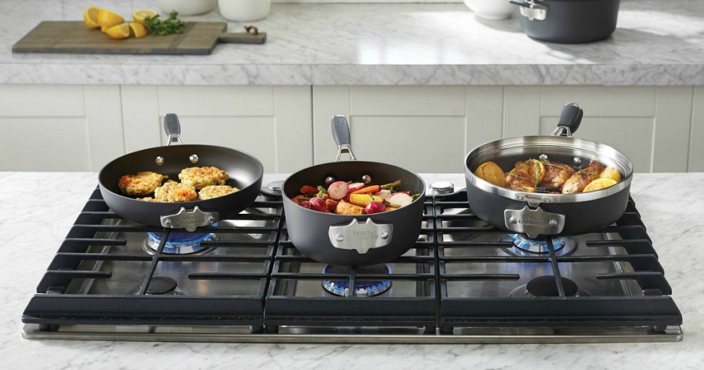 Calphalon Select Space Saving Hard-Anodized Nonstick Cookware 9-Piece Set