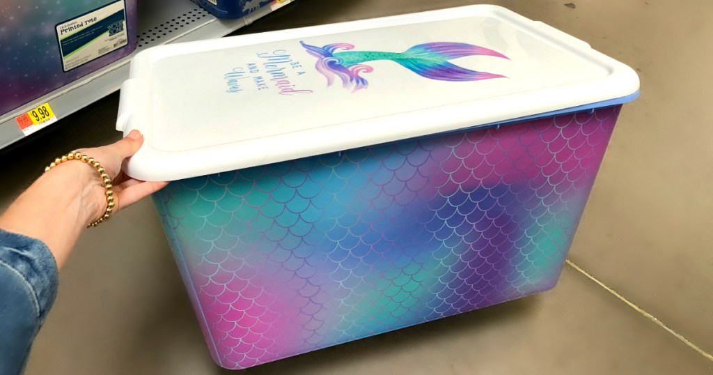 mermaid storage bin at Walmart