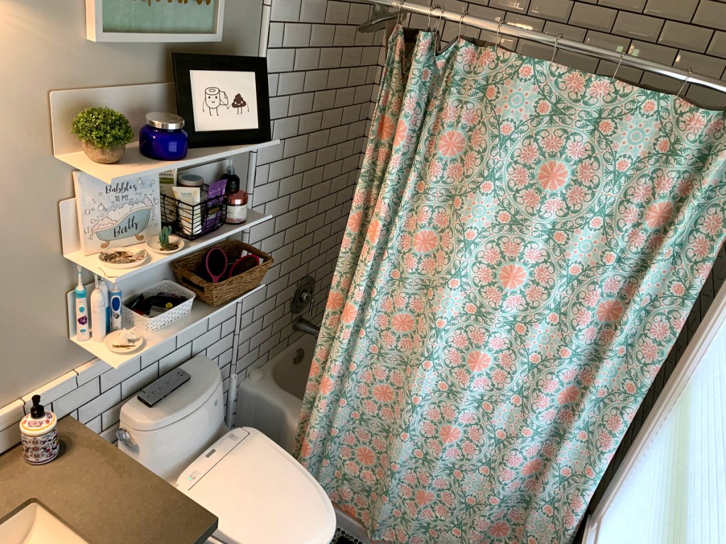 Opalhouse Medallion Print with Pom Fringe Shower Curtain