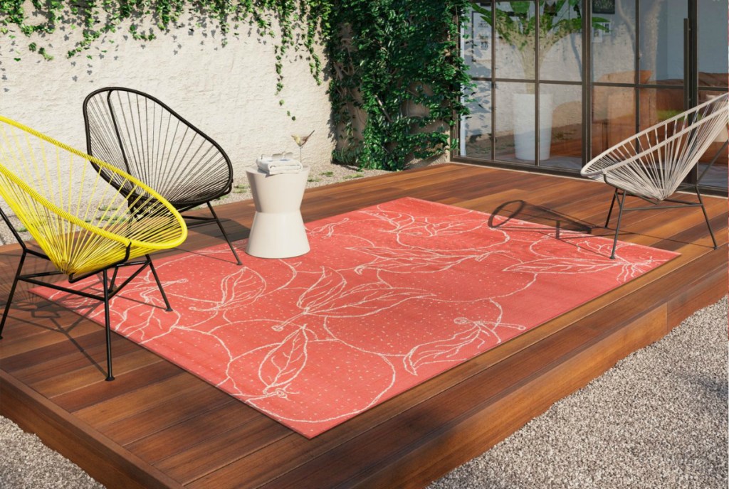 Opalhouse Oranges Outdoor Rug