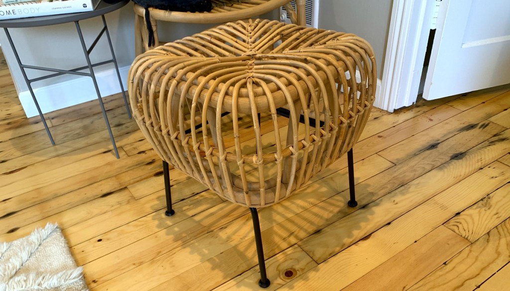 Opalhouse Rhea Small Rattan Ottoman