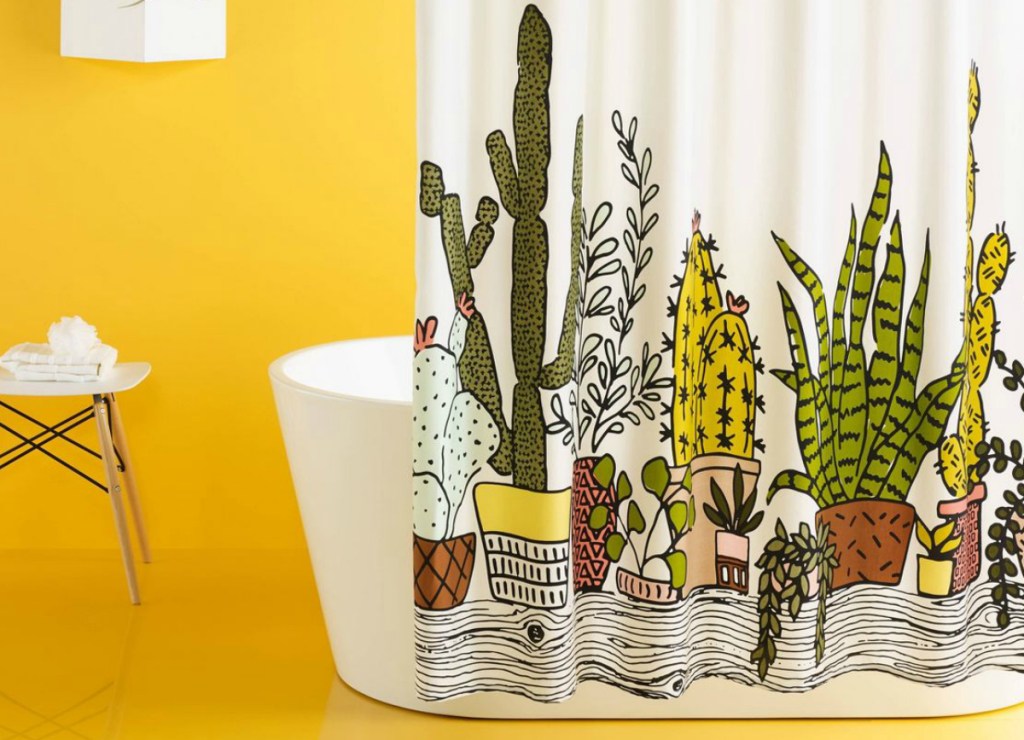 Room Essentials Plants Print Shower Curtain