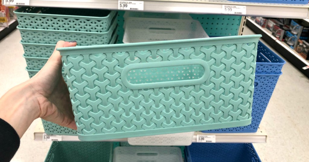 Room Essentials Y-Weave Rectangle Bins