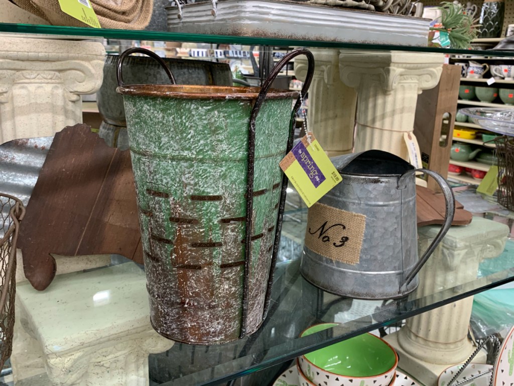 Slotted Metal Bucket - Large 